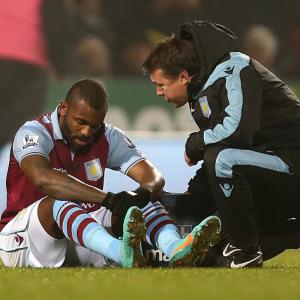 Aston Villa striker Darren Bent sidelined after hamstring injury