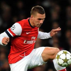 Podolski sidelined by hamstring injury