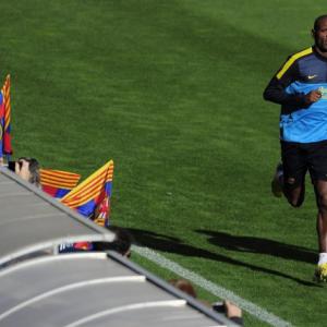 Abidal back in training with Barcelona