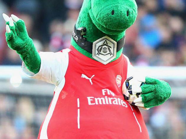 Peluche Arsenal FC - Mascotte Gunnersaurus - Vert - Dino Foot