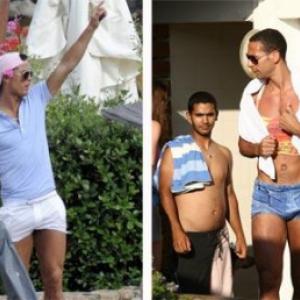 Rio Ferdinand emulates Ronaldo in hotpants