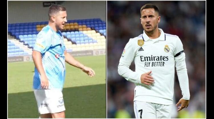 Hazard Playing Eden Hazard unrecognisable as fans left baffled at footage of football ...